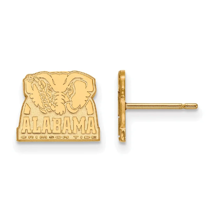 cubic zirconia earrings for women -14k Yellow Gold University of Alabama XS (Tiny) Logo Post Earrings