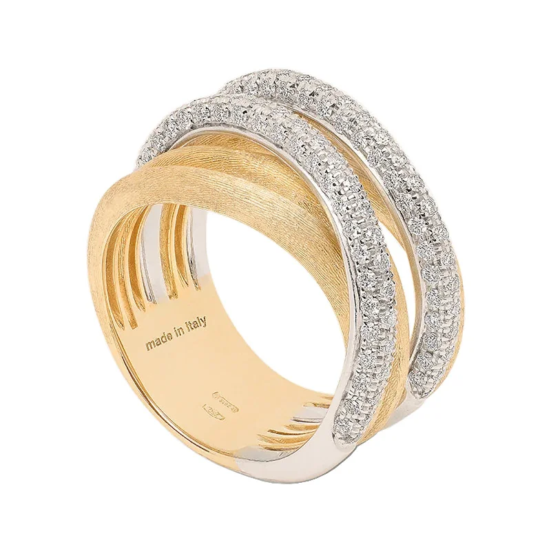 Women's rings avant-garde-5-Strand Diamond Stackable Ring