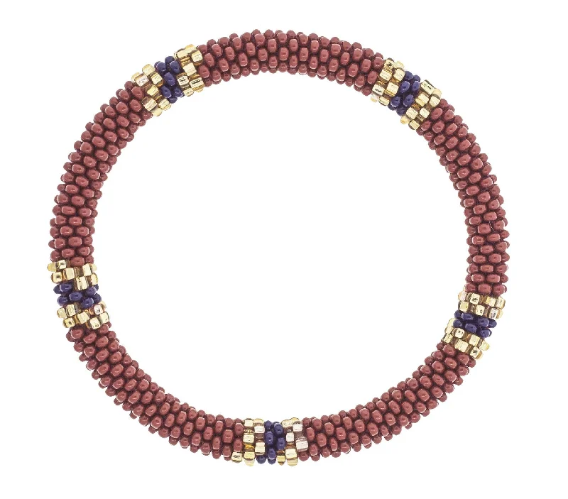 delicate bracelets for women -8 inch Roll-On® Bracelet <br> Burgundy