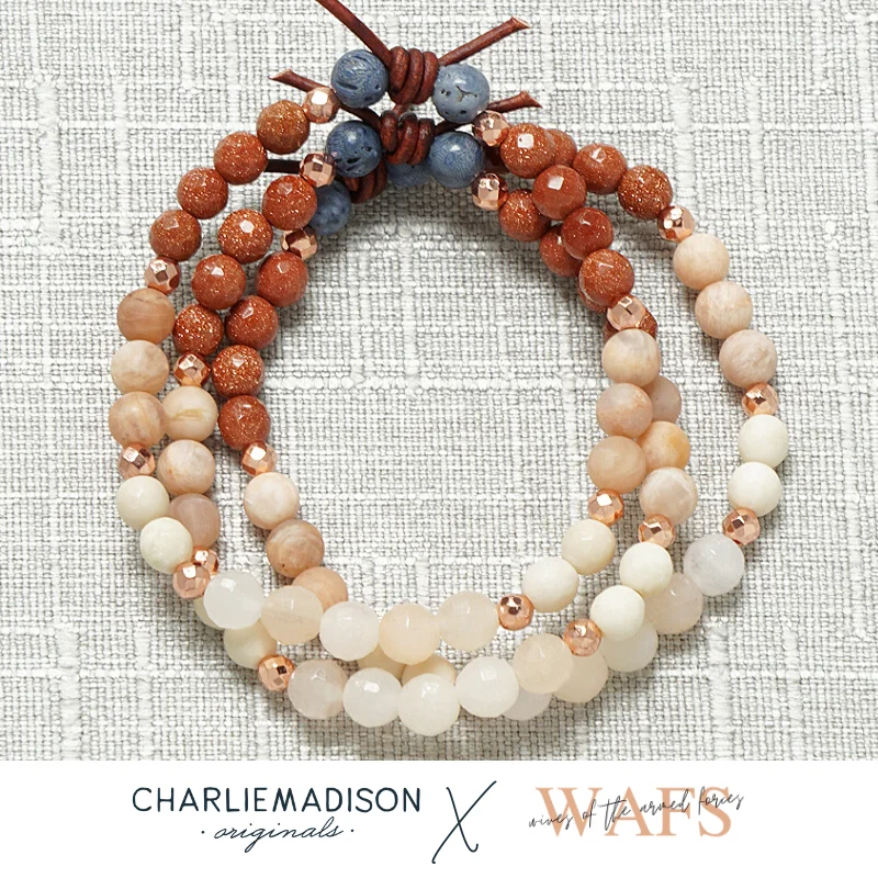 small pendant bracelets for women -Wives of the Armed Forces Mini Bracelet | Wives of the Armed Forces X Charliemadison Collaboration