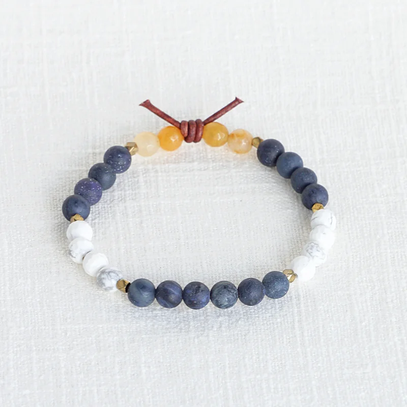 aesthetic bracelets for women -In My Heart Mini Bracelet - Navy | Military Deployment Bracelet