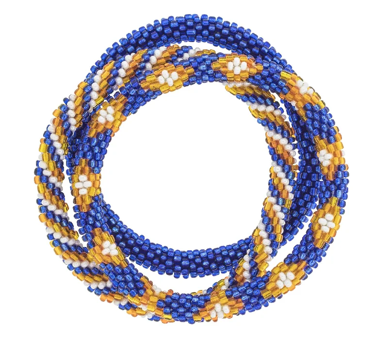 sapphire bracelets for women -Game Day Roll-On® Bracelets <br> Blue & Orange