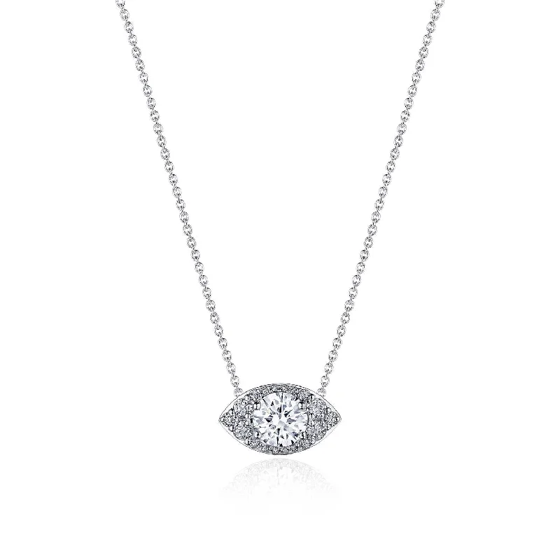 delicate gold necklaces for women -TACORI Bloom | 17" Marquise Bloom Diamond Necklace FP811HRDMQ55