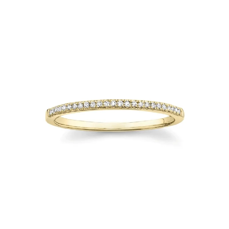 Women's rings apricot-blush-Sample Sale Petite Diamond Halfway Band