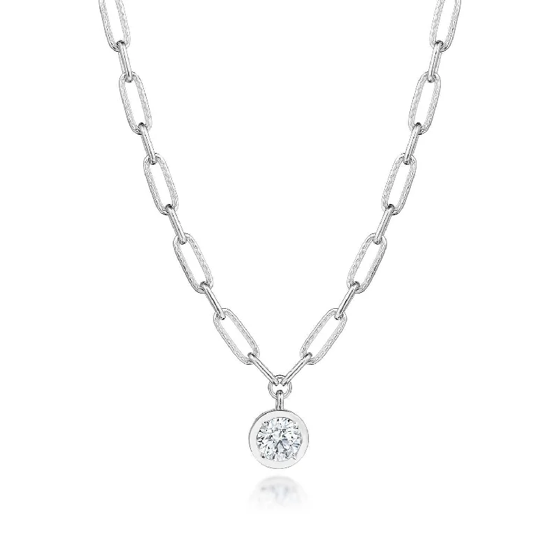 crystal necklaces for women -TACORI Allure | Petite Diamond Link Necklace - 1.54ct FP813RD75LD