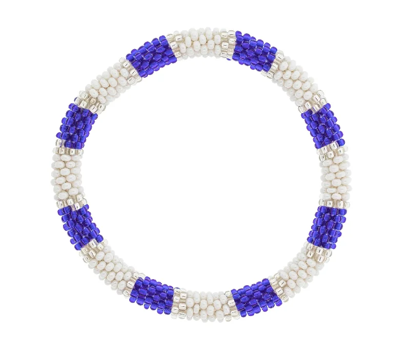 unique handmade bracelets for women -Game Day Roll-On® Bracelet <br> Blue & White