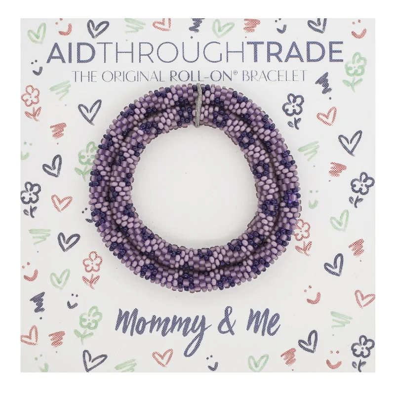 letter bracelets for women -Mommy & Me Roll-On® Bracelets <br> Mauve