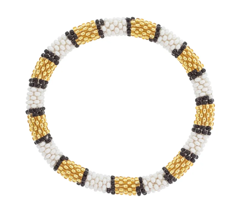 aesthetic bracelets for women -Game Day Roll-On® Bracelet <br> Gold, White, & Black