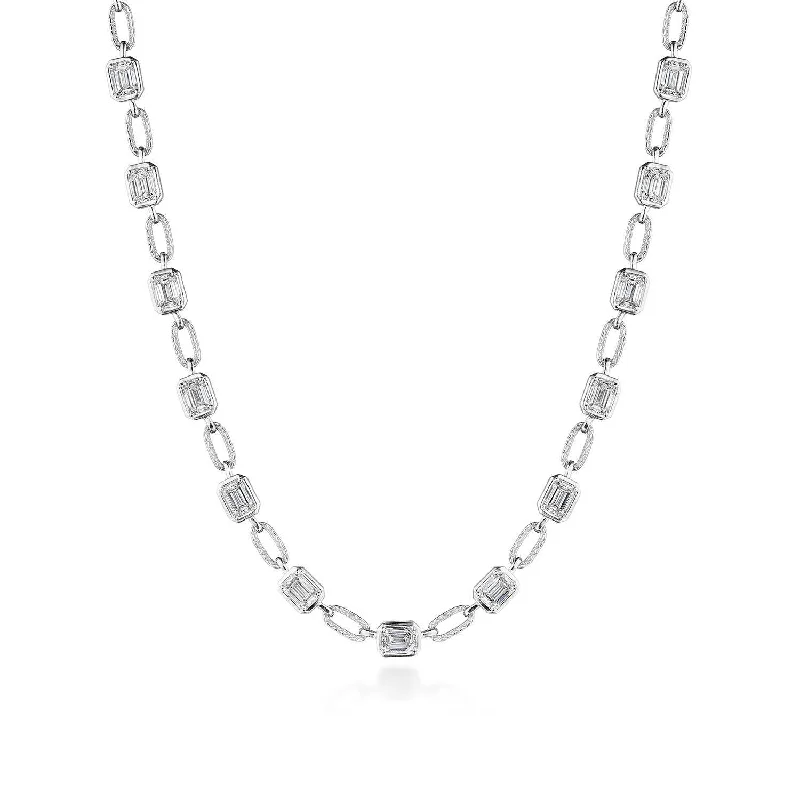 pearl necklaces for women -TACORI Allure | Lab Grown Diamond Link Necklace FN825EC55X4LD16