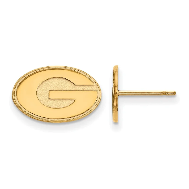 wedding earrings for women -10k Yellow Gold University of Georgia XS (Tiny) 'G' Post Earrings