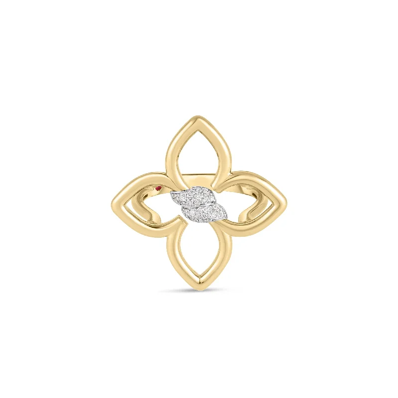 Women's rings celebratory-glow-Diamond Small Cialoma Flower Ring