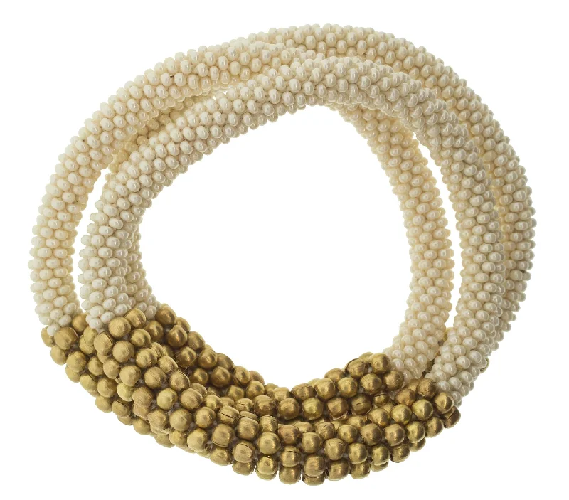 delicate chain bracelets for women -<br>Statement Roll-On® Bracelets <br> Golden Division Cream