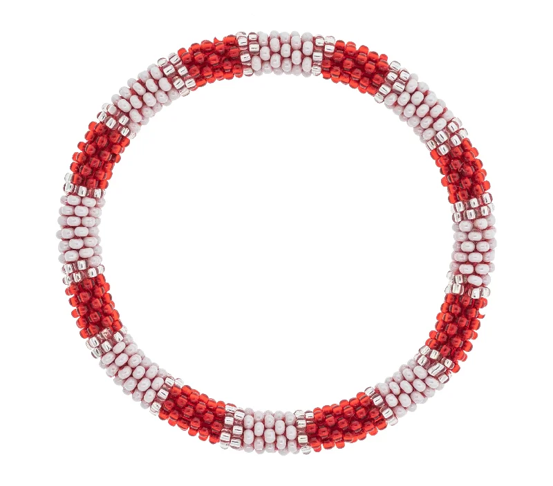 delicate bracelets for women -Game Day Roll-On® Bracelet <br> Red & White