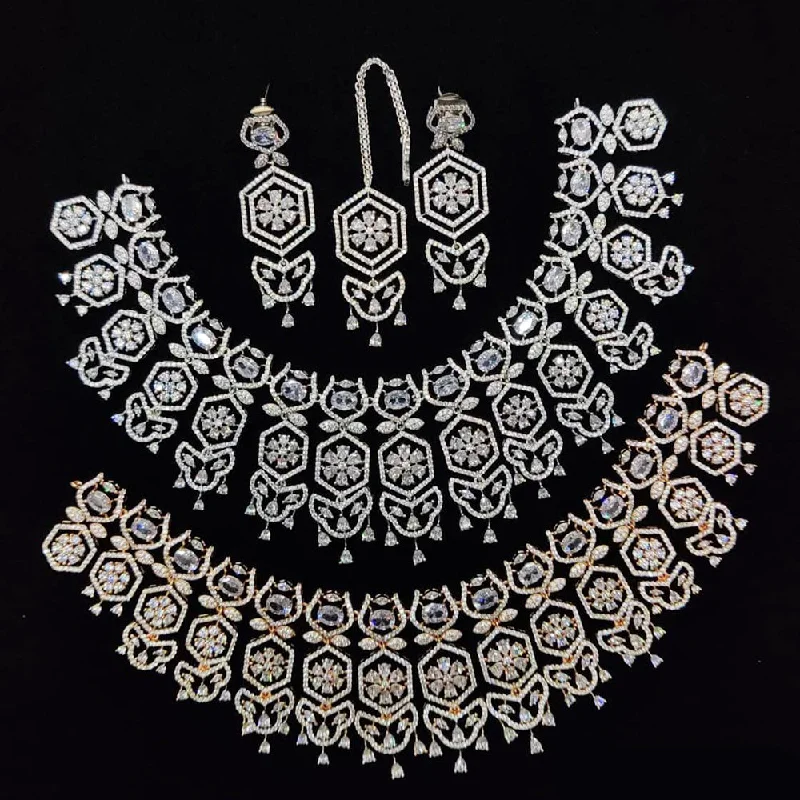 zodiac necklaces for women -Kavita Art American Diamond Necklace Set