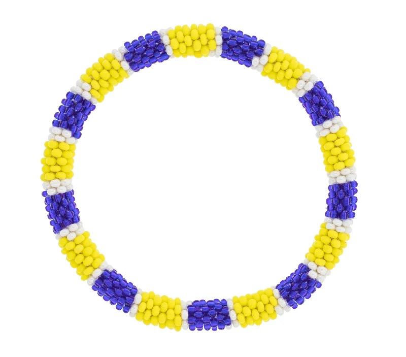 crystal bracelets for women -Game Day Roll-On® Bracelet <br> Yellow & Navy