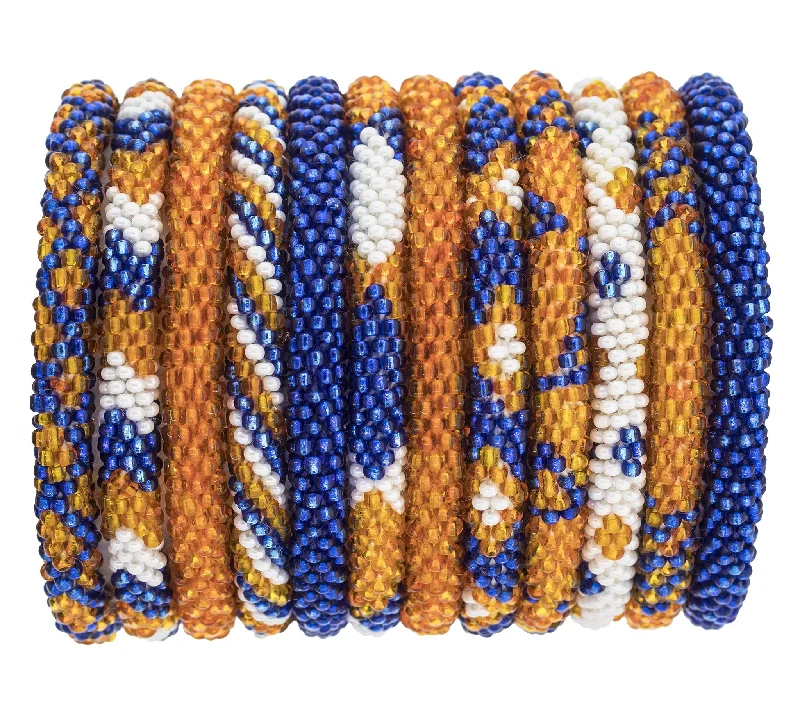 gothic bracelets for women -Game Day Roll-On® Bracelets <br> Blue & Orange