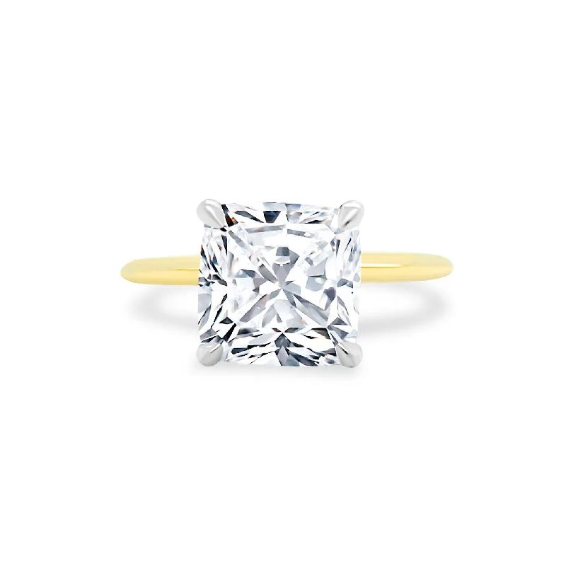 Women's rings Edwardian-glow-Cushion Cut Solitaire