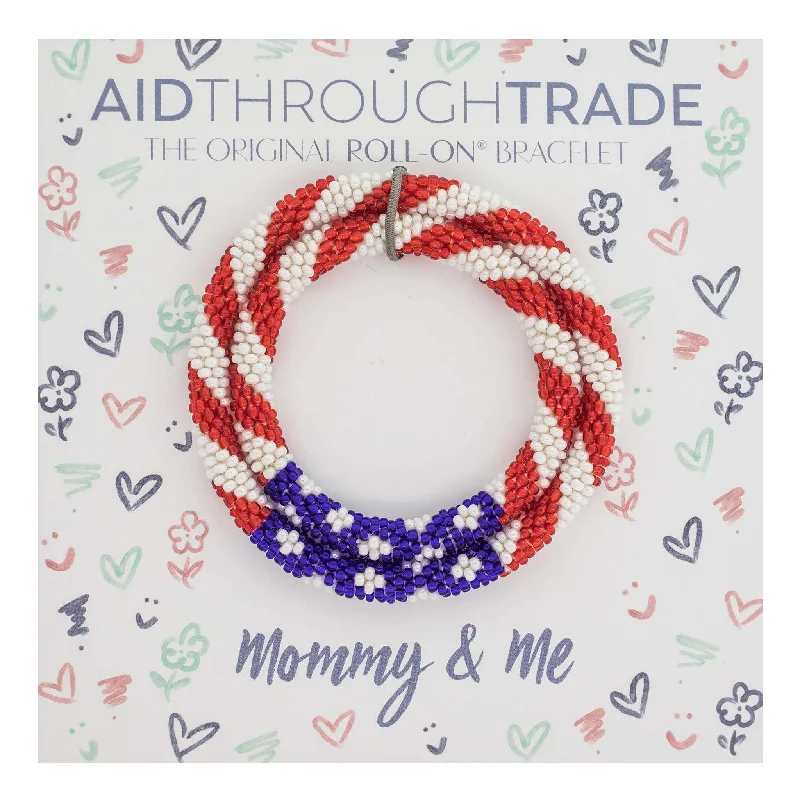 fashion cuff bangles for women -Mommy & Me Roll-On® Bracelets <br> Stars & Stripes