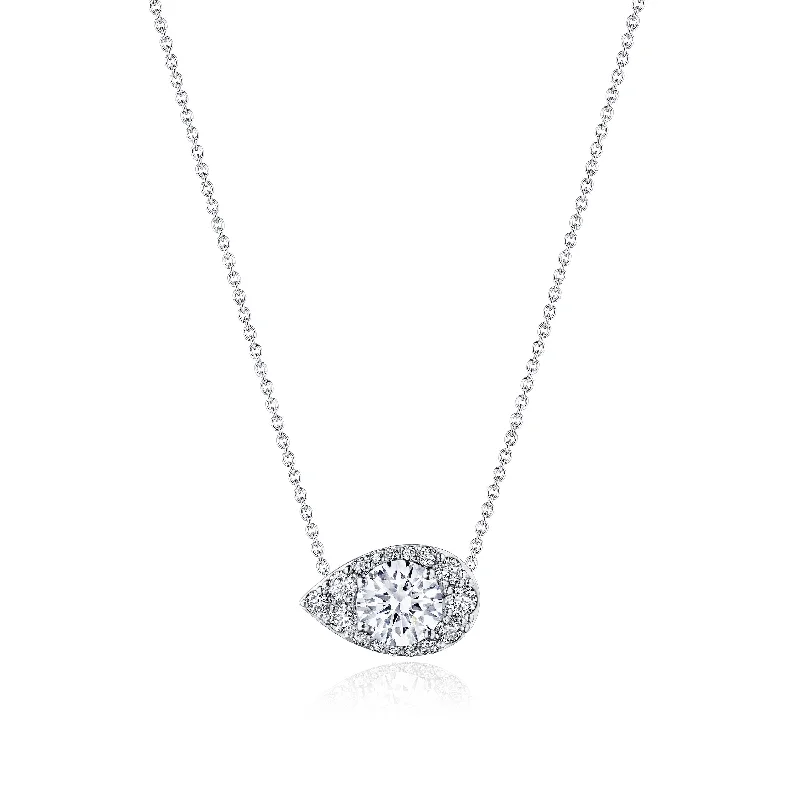 adjustable necklaces for women -TACORI Bloom | 17" Pear Bloom Diamond Necklace FP811WRDPS6