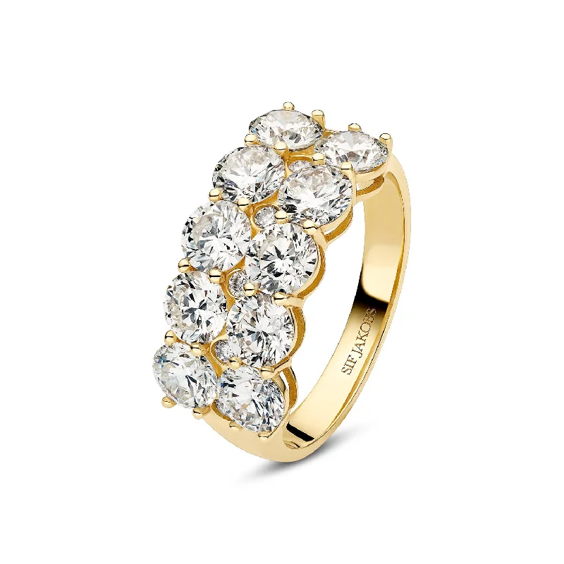 Women's rings leafy-accent-Ring Ariccia - with lab-grown diamonds