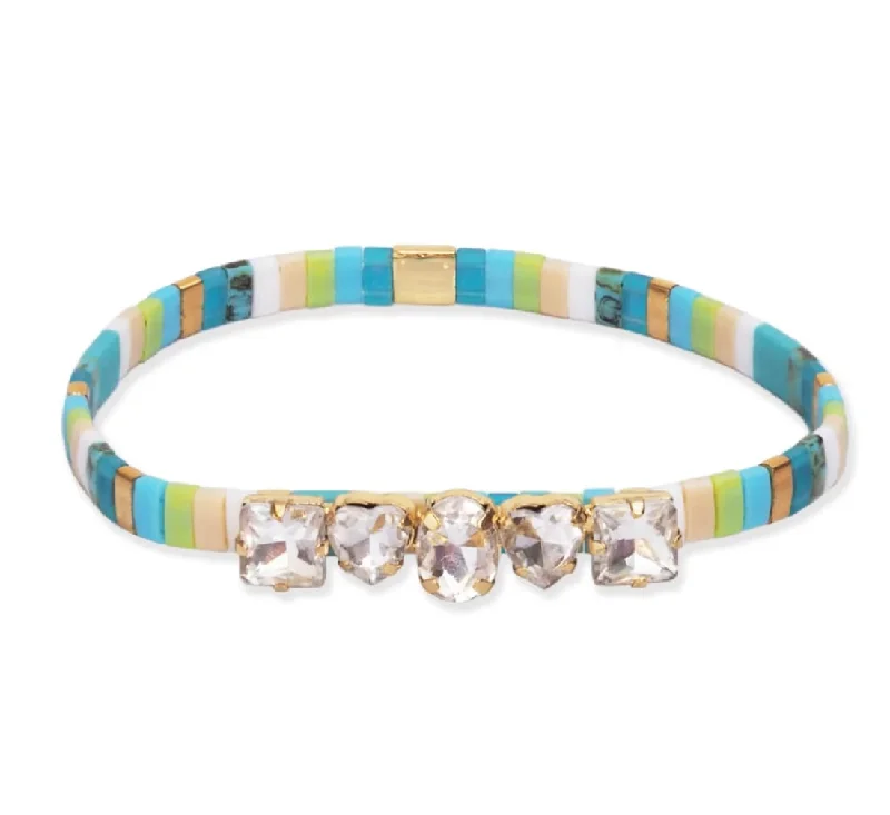 classic bracelets for women -Mosaic Sparkle Tila Bracelet