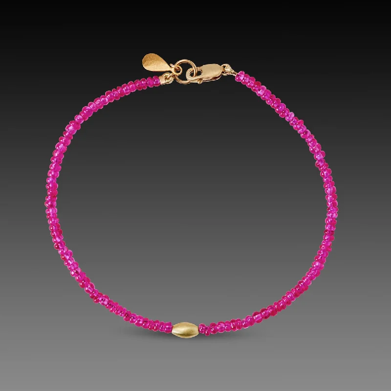 love bracelets for women -Ruby and Gold Bracelet