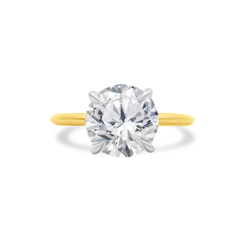 Women's rings avant-garde-3.10ct Round Diamond Solitaire