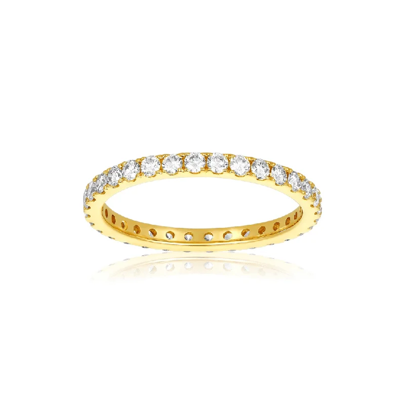 Women's rings faint-shimmer-4 Prong Diamond Eternity Band