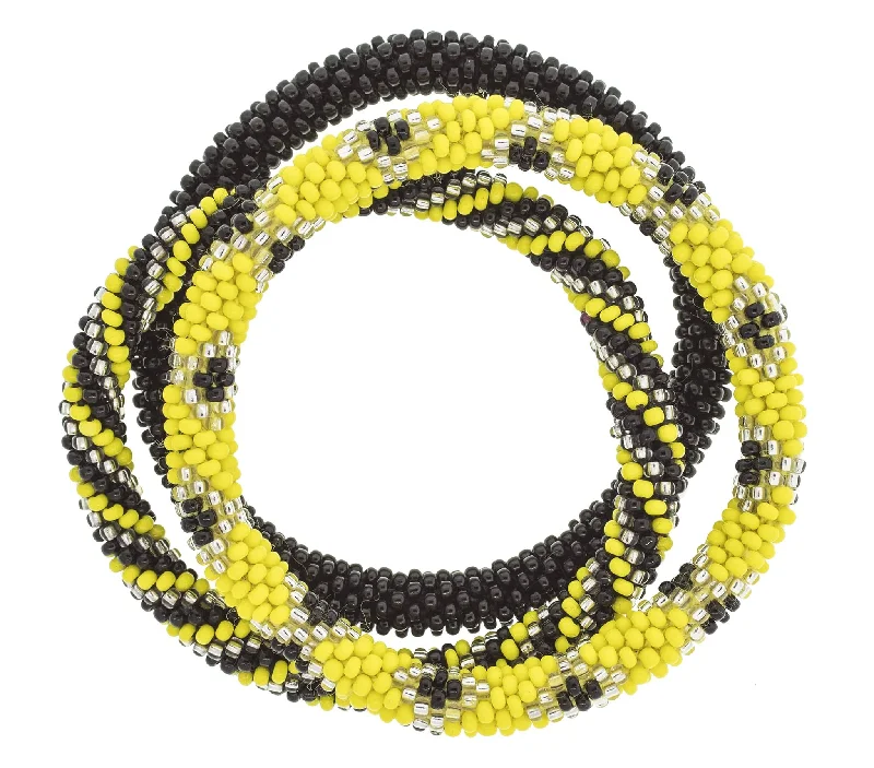 best-selling bracelets for women -Game Day Roll-On® Bracelets <br> Black & Yellow