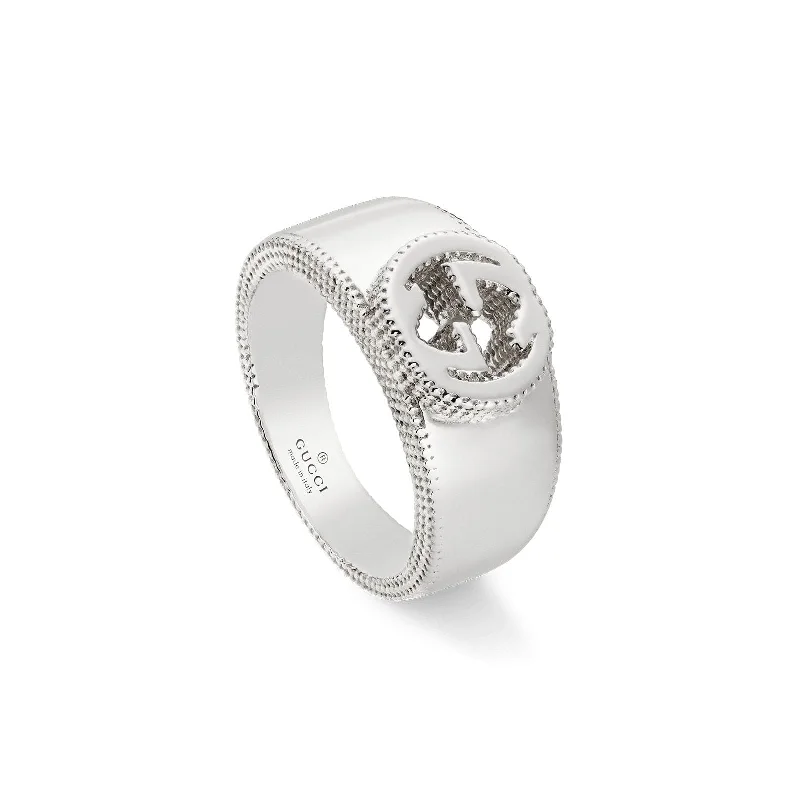 Women's rings glimmering-edge-Interlocking G Ring