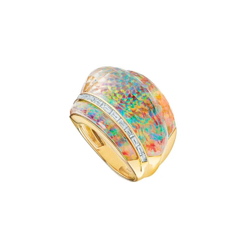 Women's rings vivid-gleam-Ch2 Amplified Cocktail Ring