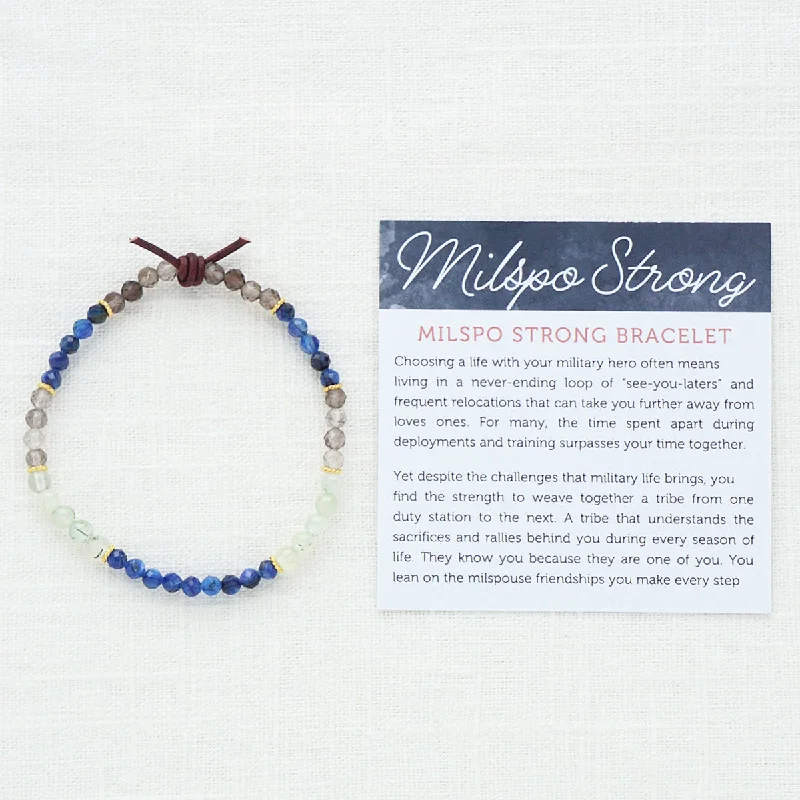 vintage-inspired bangles for women -Milspo Strong Bracelet | Military Spouse Bracelet