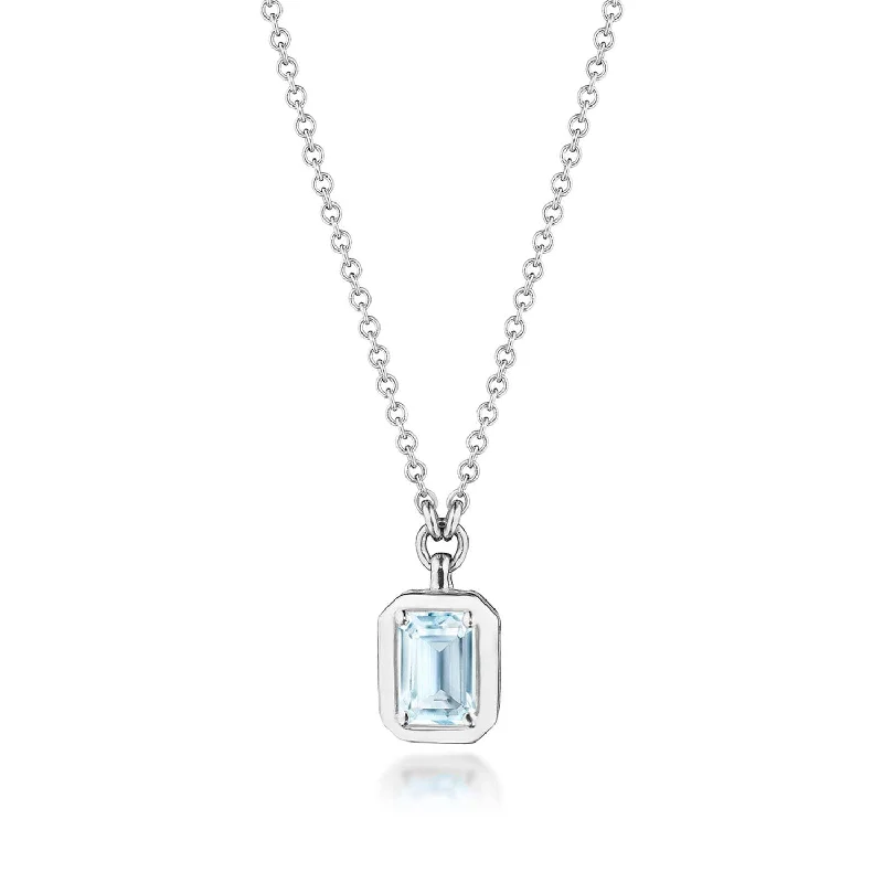 gold plated necklaces for women -TACORI Allure | Sky Blue Topaz Necklace - 0.7ct FP812VEC55X4BT