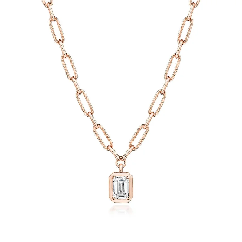 unique necklaces for women -TACORI Allure | Petite Diamond Link Necklace - 1.54ct FP813VEC8X6LDPK