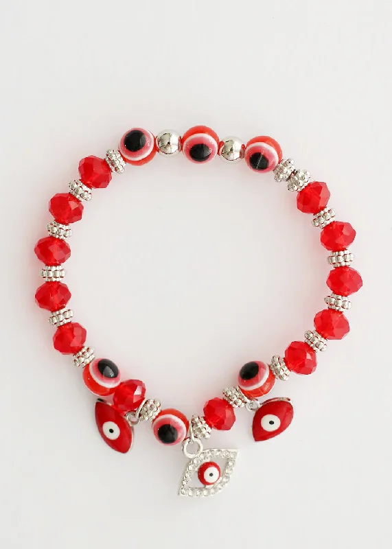 classic bracelets for women -Red Evil Eye Bracelet