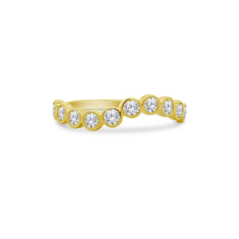 Women's rings Edwardian-echo-Wavy Diamond Bezel Ring