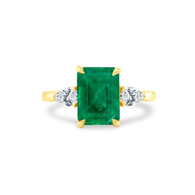 Women's rings subtle-hue-LLJ Signature Emerald Ring