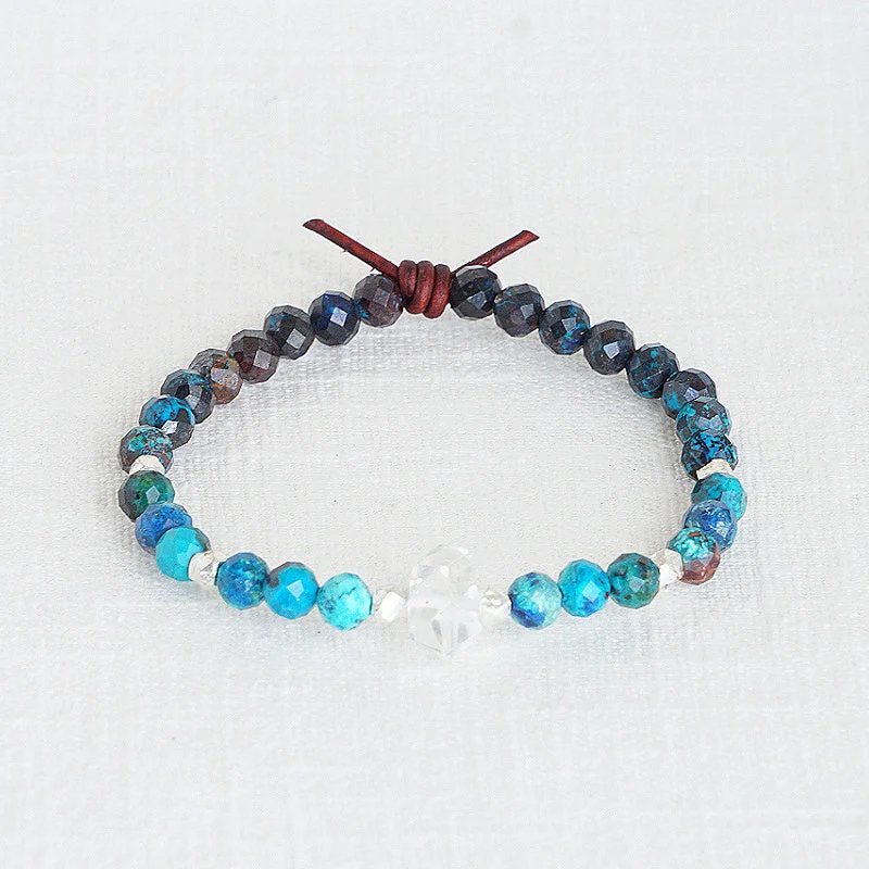 birthstone bracelets for women -Soul Sister Mini Bracelet - Azurite | Gemstone Friendship Bracelet