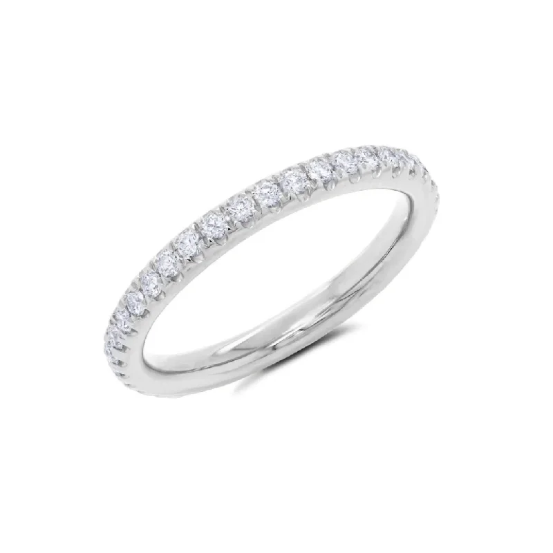 Women's rings soft-shade-Diamond Fishtail Eternity Band