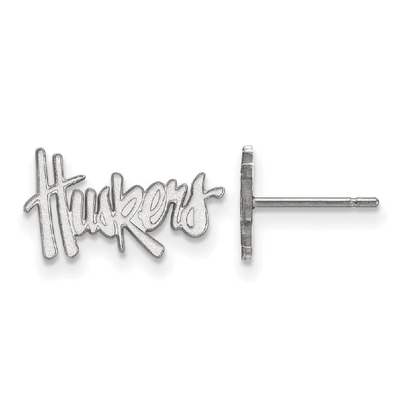 clip-on earrings for women -Sterling Silver University of Nebraska XS 'Huskers' Post Earrings